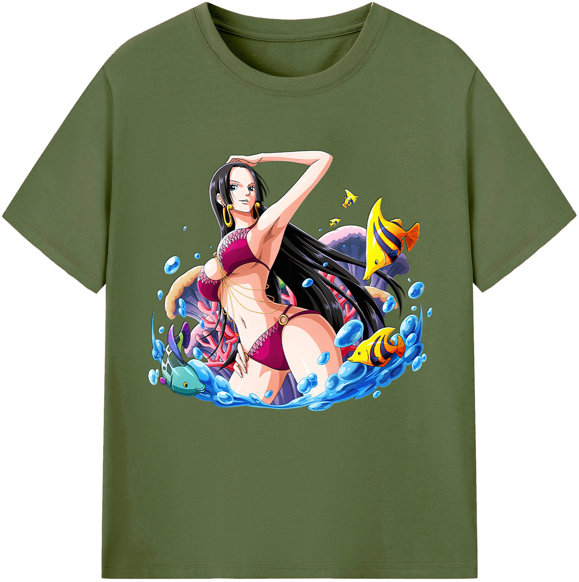 ワンピース ボア・ハンコック ONE PIECE Boa·Hancock 綿100％半袖Tシャツ（フロントプリント）